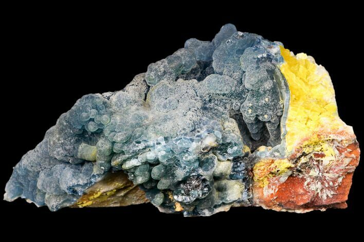Blue-Green Plumbogummite on Pyromorphite - Yangshuo Mine, China #120288